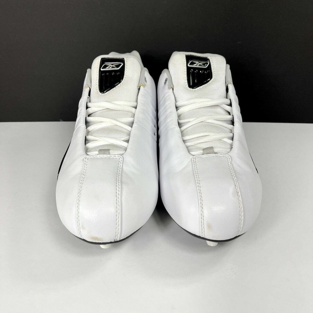 Reebok NFL Equipment Men's Size 13 Football Shoes Cleats White Leather - Picture 2 of 8